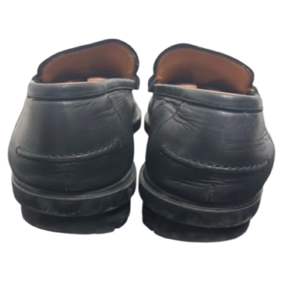 Authentic Gucci luxury designer mens signature black leather designer loafers 13